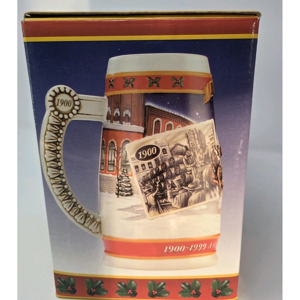 Budweiser Holiday Stein 1999 "A CENTURY OF TRADITION" 20th Anniversary NIB W/COA - Picture 7 of 7